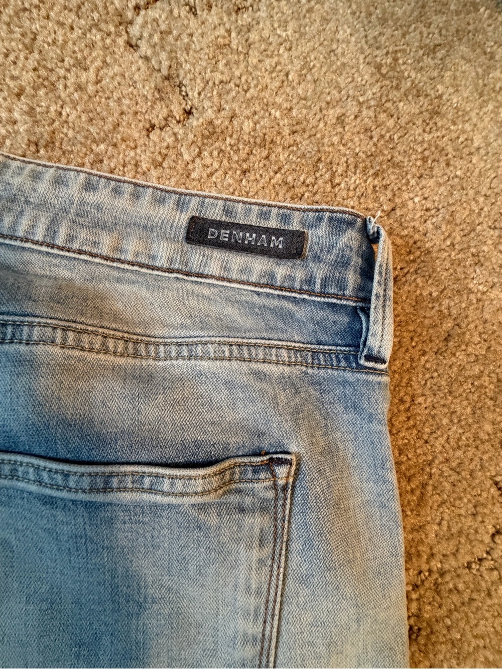 Denham Jeans Light Blue Boyfriend Jeans with Dark Patch Details - Picture 7 of 15